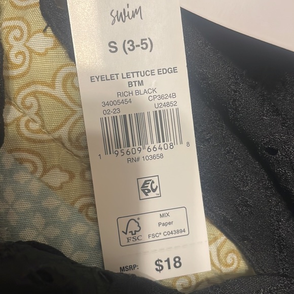 Black Swim bottoms (Small 3-5) - Picture 6 of 6